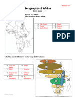 Geography of Africa Study Guide KEY