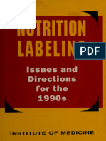 Nutrition Labeling: Issues and Directions For The 1990s