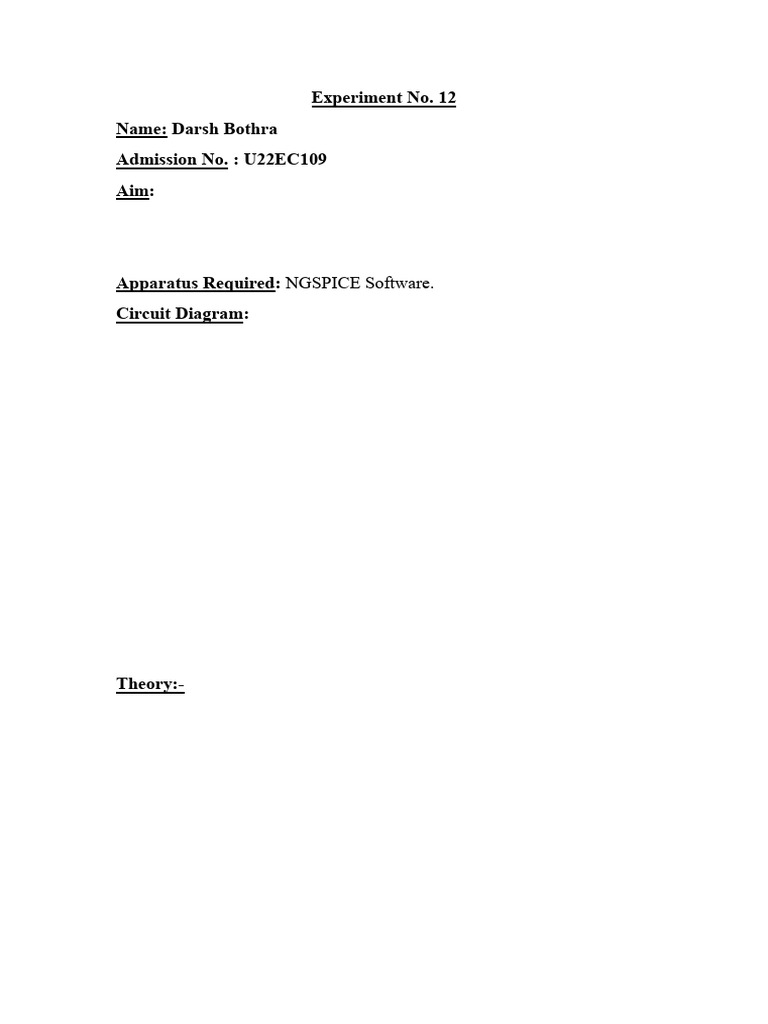 NGSPICE Simulation of AND Gate Logic | PDF