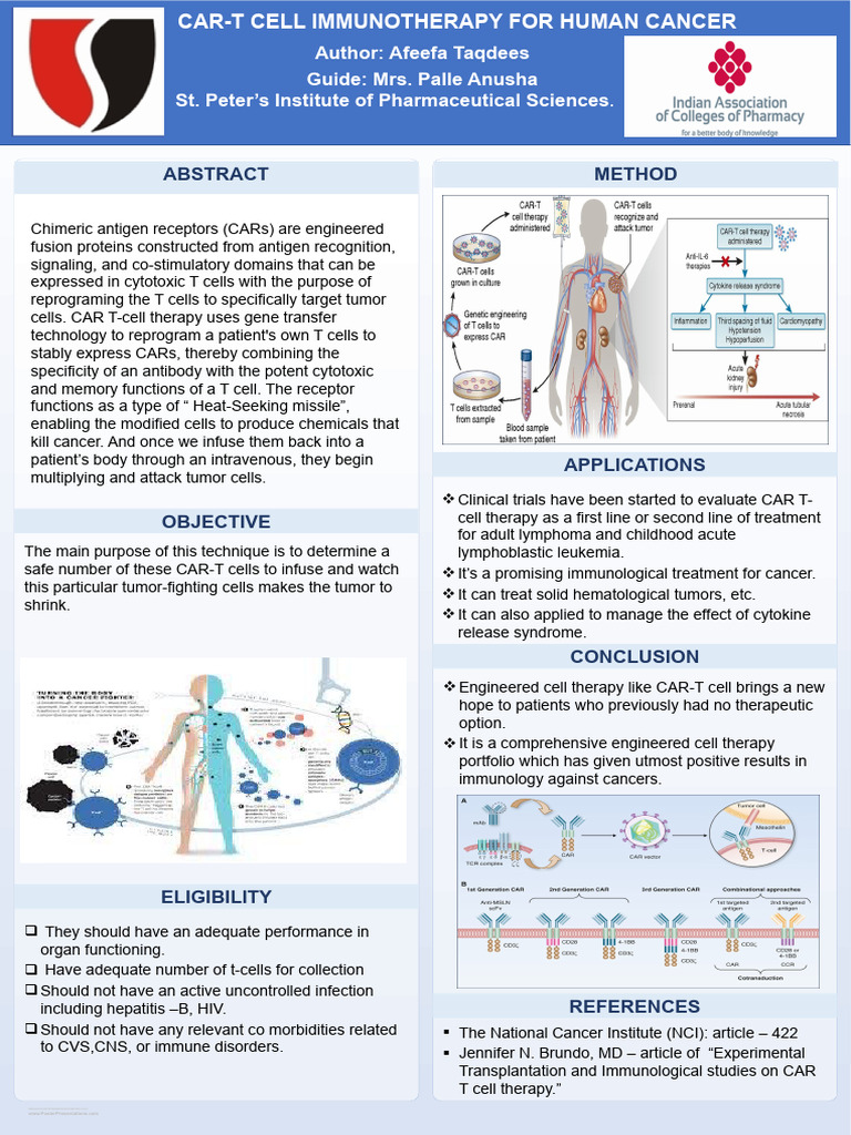 CAR T Cell Immunotherapy For Human Cancer | PDF | T Cell | Medical ...