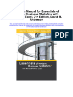 Full Download Solution Manual For Essentials of Modern Business Statistics With Microsoft Excel 7Th Edition David R Anderson PDF