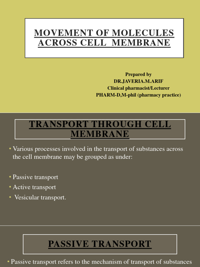 Cell Membrane Transport Mechanisms | PDF | Ion Channel | Cell Membrane