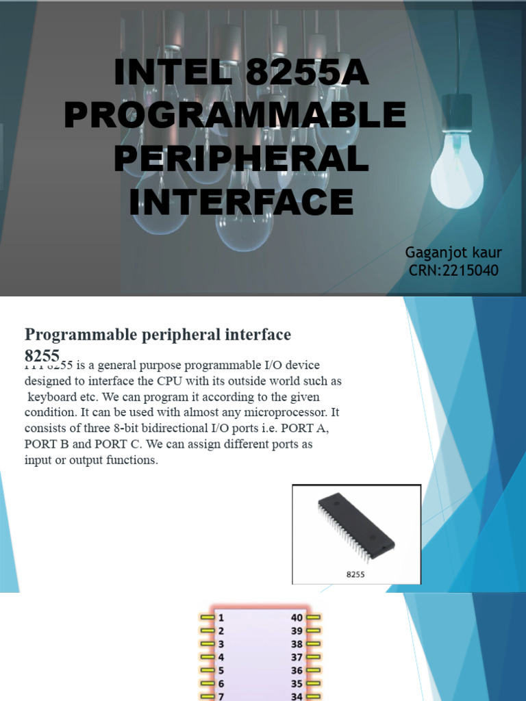 Cam Intel 8255A | PDF | Input/Output | Computer Engineering
