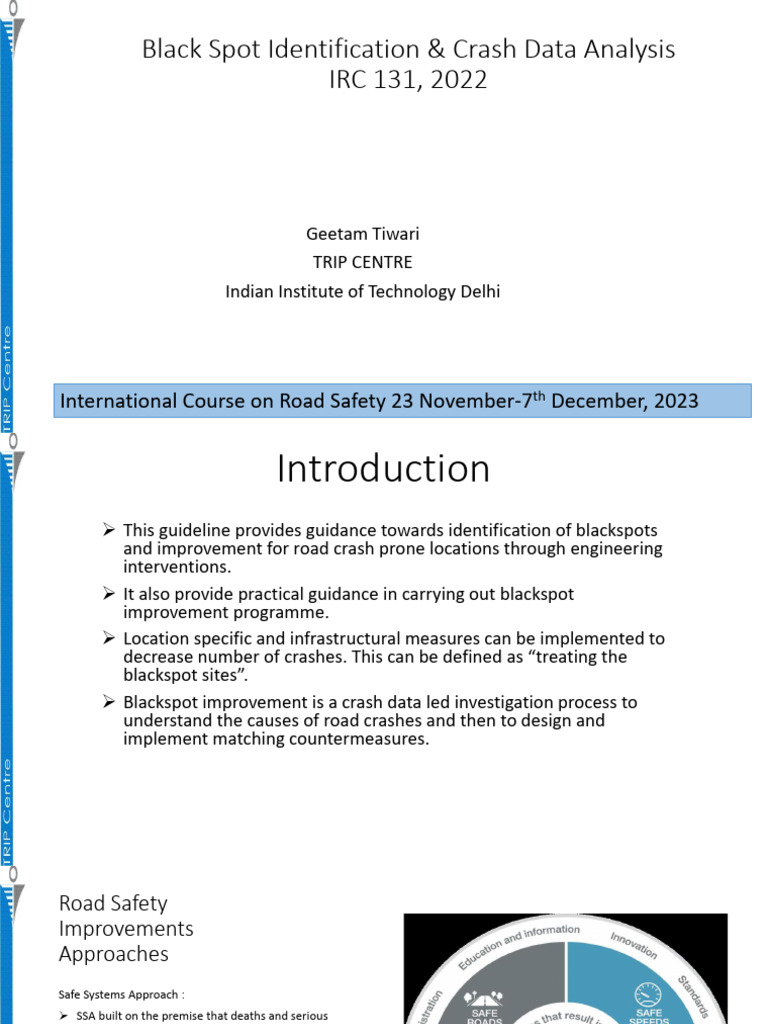 Black Spot Identification & Road Safety Analysis | PDF | Traffic ...