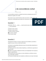 40 Exercícios de concordância verbal com gabarito comentado - Toda Matéria