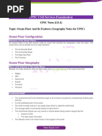 Ocean Floor and Its Features Geography Notes For UPSC