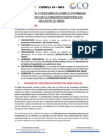 Administración y Procedimiento Sobre El Patrimonio Fideicomitido