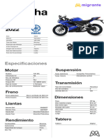 Ficha T Cnica YZF R15 Migrante