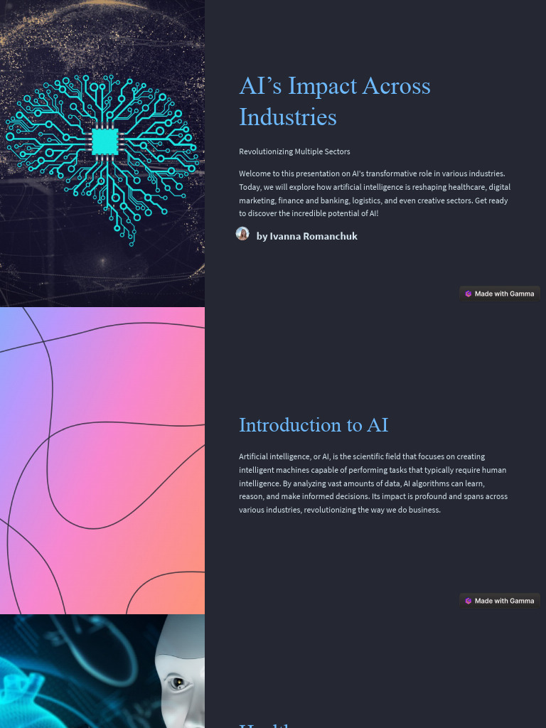 Ais Impact Across Industries Pdf Artificial Intelligence