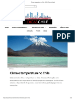 Clima e Temperatura No Chile - 2024 - Dicas Incríveis!