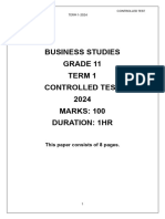 BSTD Grade 11 District Paper