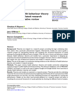 Choosing A Health Behaviour Theory or Models For Related Research Projects