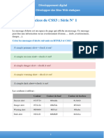 CSS3 Exercices S1