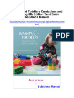 Full Infants and Toddlers Curriculum and Teaching 8Th Edition Terri Swim Solutions Manual PDF