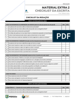 Material Extra 2 - Checklist da Escrita