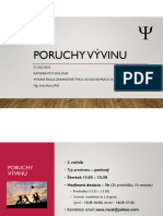 Poruchy Vývinu - Prednáška 30. Marca