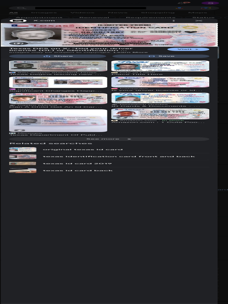 Texas Id Card - Google Search | PDF | Identity Document | Driver's License