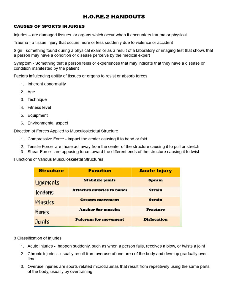 Handouts Hope 2 | PDF | First Aid | Clinical Medicine