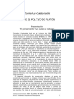 Castoriadis El Politico de Platon