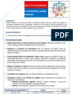 Advertencia de Seguridad - Aprisionamiento Entre Contenedor y Portacontenedor