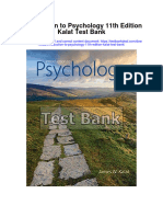 Full Introduction To Psychology 11Th Edition Kalat Test Bank PDF