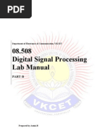 Download 08508 DSP Lab Manual Part-B by Assini Hussain SN72401213 doc pdf