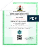 Certificate - Obunko Global Resources