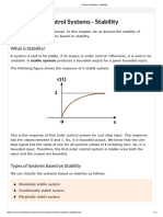 Control Systems - Stability