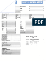 Draught Survey Sheet