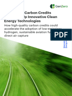 The Role of Carbon Credits in Scaling up Clean Energy Tech
