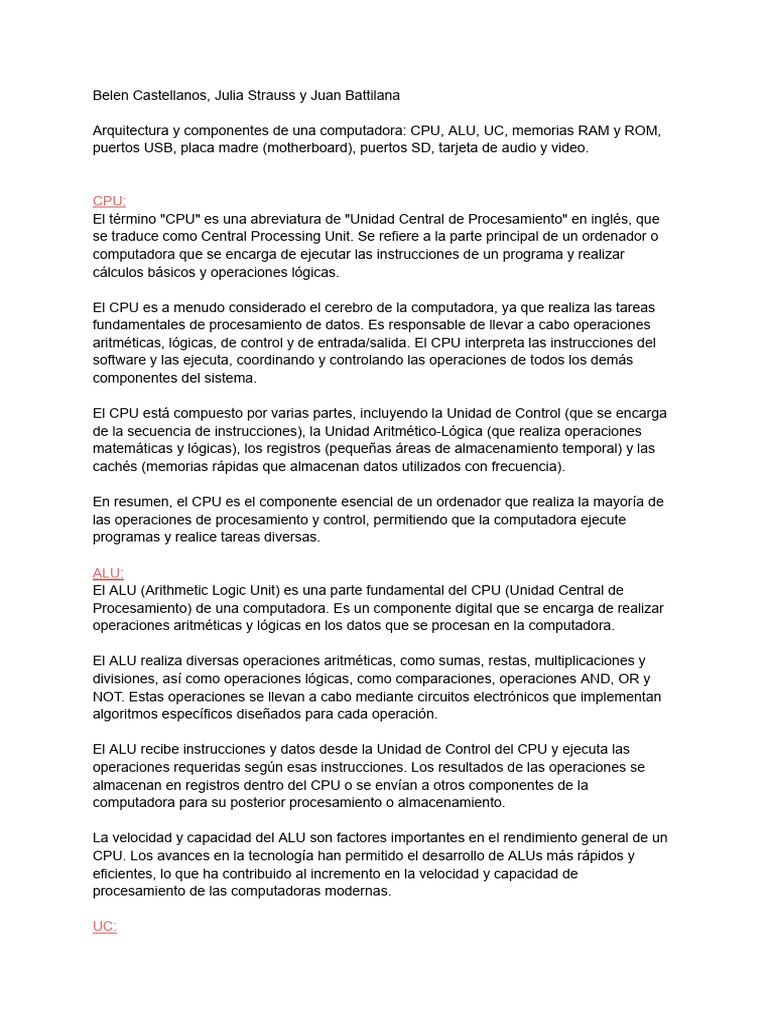 Grupo 1 - Tema 4 | PDF | USB | Hardware de la computadora