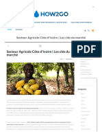 Le secteur Agricole en Côte d’Ivoire 