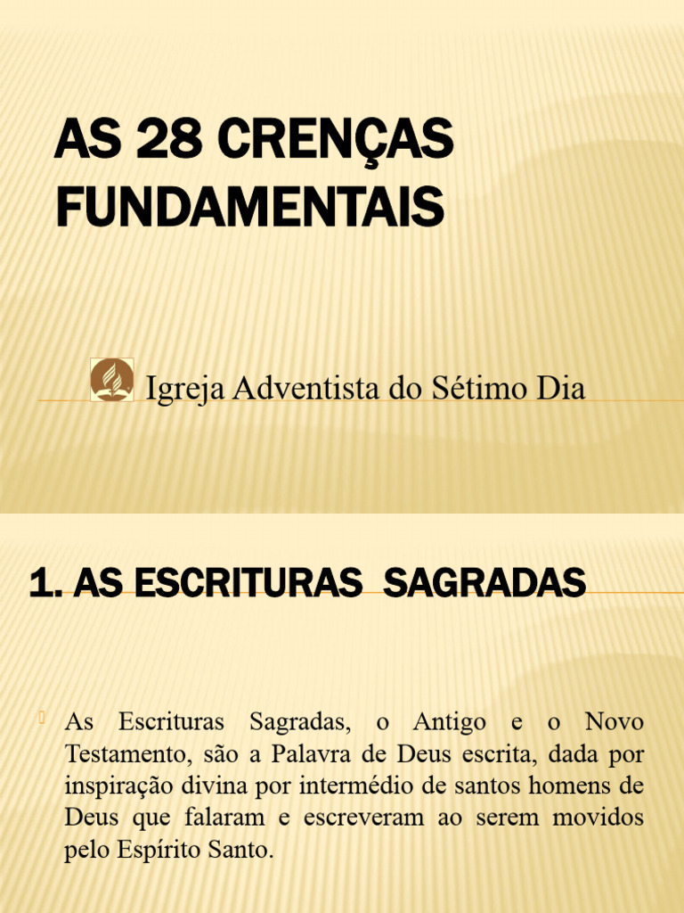28 Crenças Fundamentais da IASD | PDF | Jesus | Pecado
