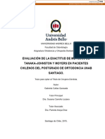 Evaluación de La Exactitud de Métodos de Tanaka-Johnston Y Moyers en Pacientes Chilenos Del Postgrado de Ortodoncia Unab Santiago