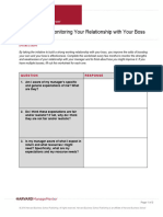 Worksheet For Monitoring Your Relationship With Your Boss