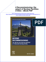 Dwnload Full Beyond Decommissioning The Redevelopment of Nuclear Facilities and Sites PDF