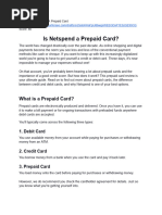 2. Is Netspend A Prepaid Card - 1000 words