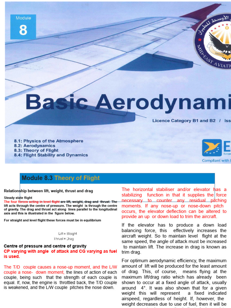 8-3 Theory of Flight - B1 B2 | PDF | Flap (Aeronautics) | Lift (Force)
