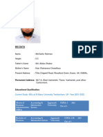 Bio Data: Current Study-Msc at ST Marry University Twickenham, Uk - Year 2021-2022