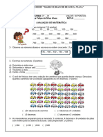Avaliação de Matemática 1º Trimestre