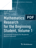 Mathematics Research For The Beginning Student Goldwyn, Ganzell & Wootton Vol-1