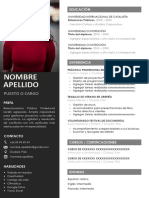 Modelo CV First Time para Trabajar