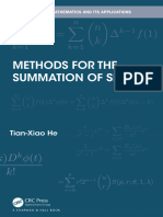 Methods For The Summation of Series Tian-Xiao He