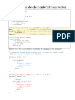 Adaugarea de Elemente Intr-Un Vector