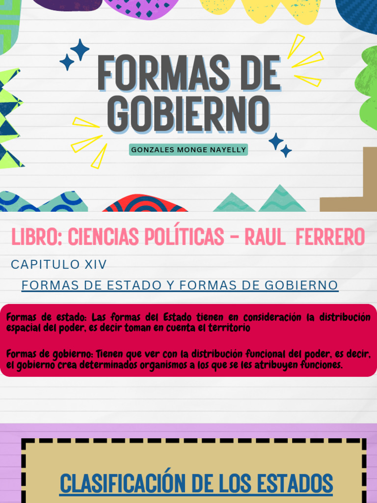 Formas de Gobierno y Estado | PDF | Gobierno | Democracia