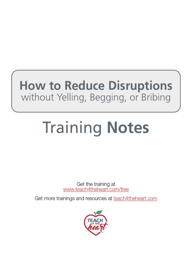 Reduce Classroom Disruptions Effectively | PDF | Classroom Management ...