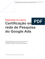 Respostas Certificação Google ADS - Rede de Pesquisa - 99 Assertividade - Passei Direto