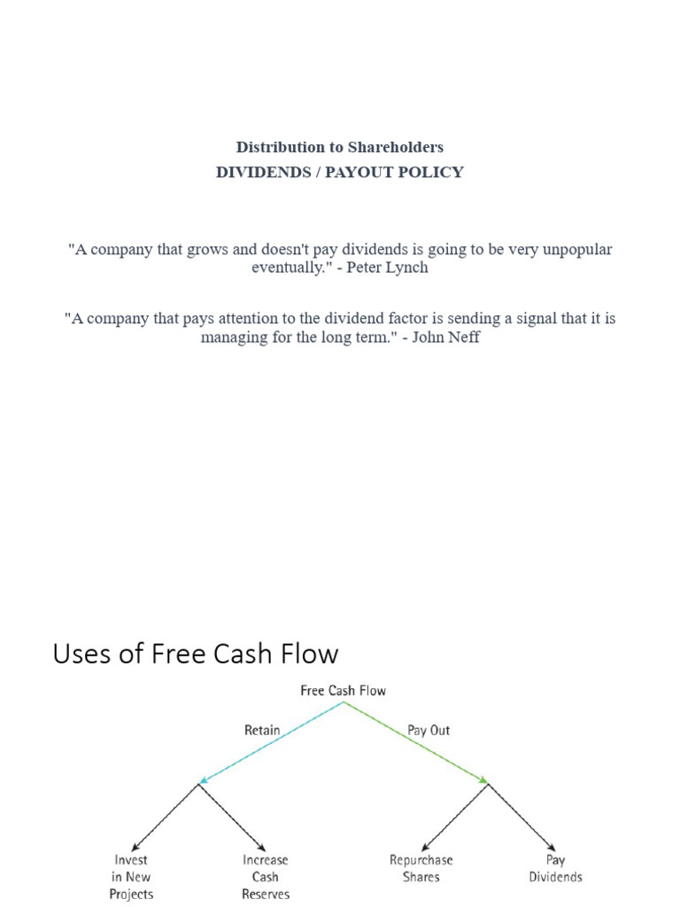 Session 1-3 - Dividend Policy | PDF | Dividend | Share Repurchase