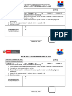 Atención A Los Padres de Familia 2022