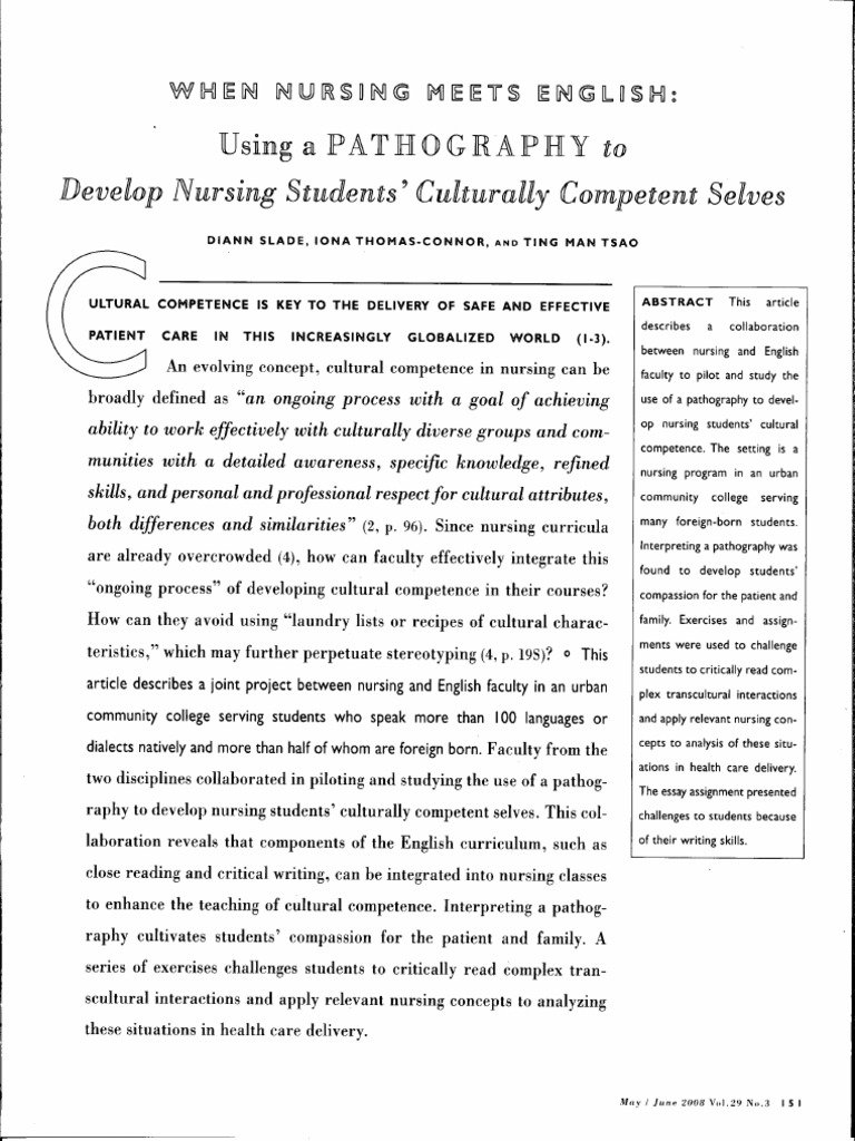 Using A Pathography To: Mieet | PDF | Nursing | Competence (Human ...
